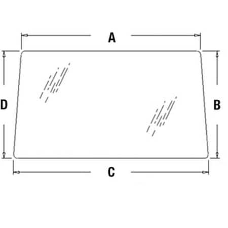 Aic Replacement Parts Glass, Rear, Upper Fits International/CaseIH 1896 2094 2096 2294 WN-F98366-PEX